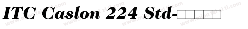 ITC Caslon 224 Std字体转换